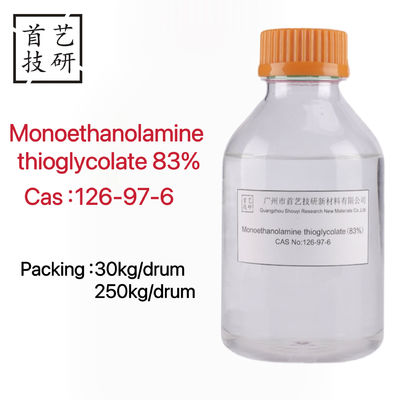 টেক্সটাইল ডাই ইন্ডাস্ট্রি জন্য স্থিতিশীল Monoethanolamine Thioglycolate তরল একটি হ্রাসকারী এজেন্ট চুল relaxer হিসাবে পানিতে দ্রবণীয়